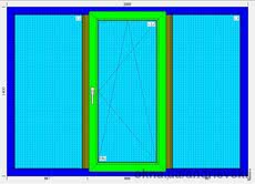 Окно трехстворчатое Trocal 70 ST.
